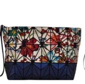 Floral Two Tone Geo Clutch